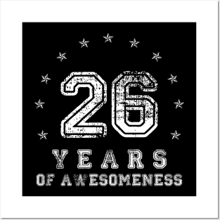 Vintage 26 years of awesomeness Posters and Art